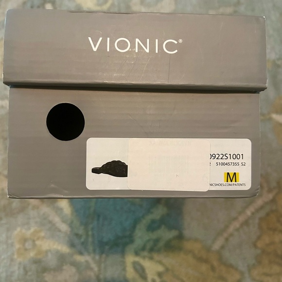 Black Vionic braided cross strap slides kalina, size 6, never worn, new in box - Picture 8 of 10